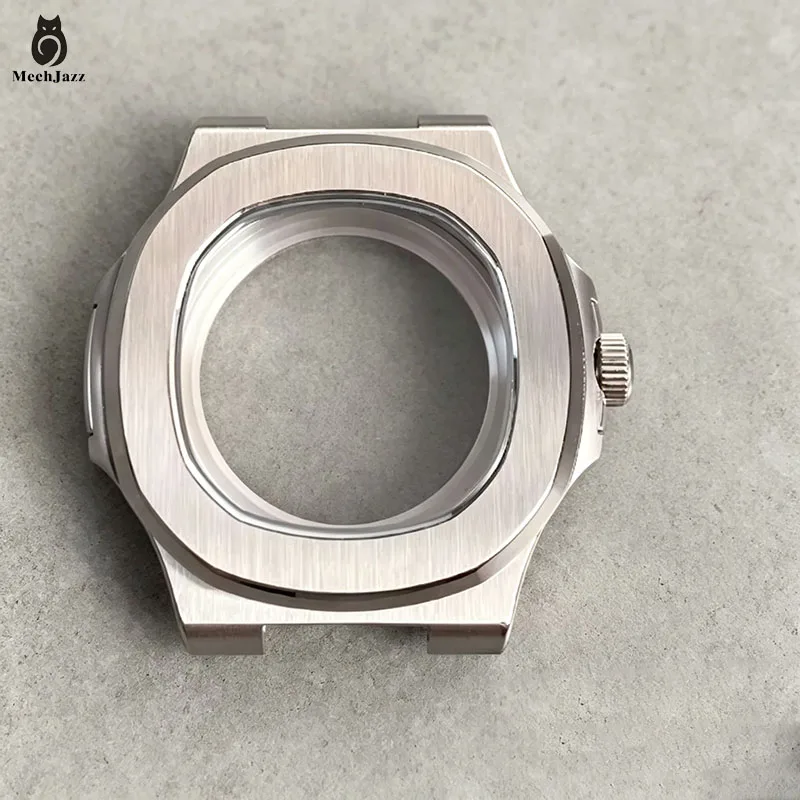40mm Philippe‑Style Square Watch Case, Fit for 29.5mm Dial, Compatible with Seiko NH35 Movement, Sapphire Crystal Glass Back