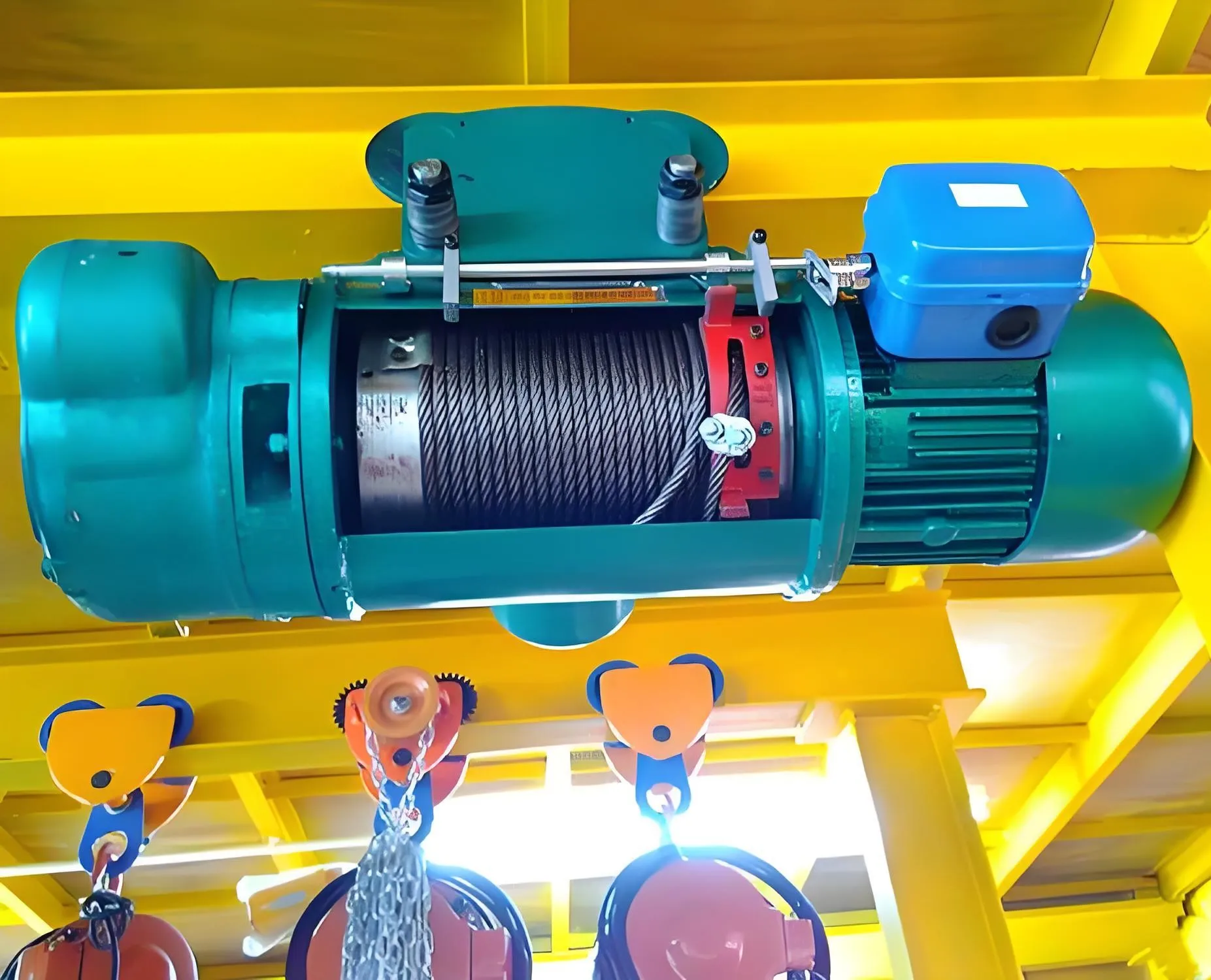 High Efficiency MD Model 8 Ton Electric Wire Rope Hoist Remote Control IP55 Protection New Condition Steel Lifting Tool for