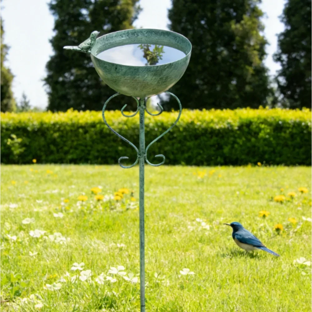 Detachable Design Iron Bird Feeder For Garden Spacious Capacity Attracts Various Bird Species Outdoor Hanging Post