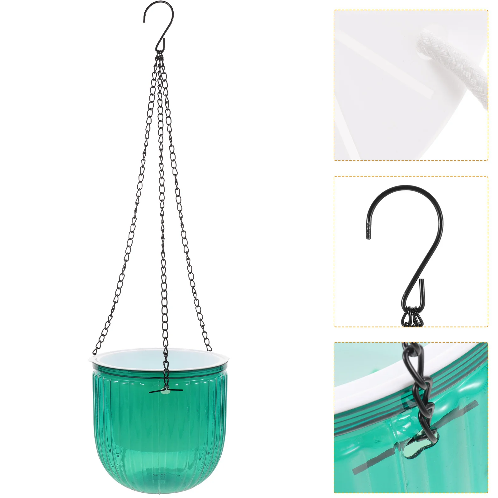 

Self Watering Hanging Plant Pot Premium Pet Transparent Indoor Outdoor Garden Planter With Drainage Holes Detachable