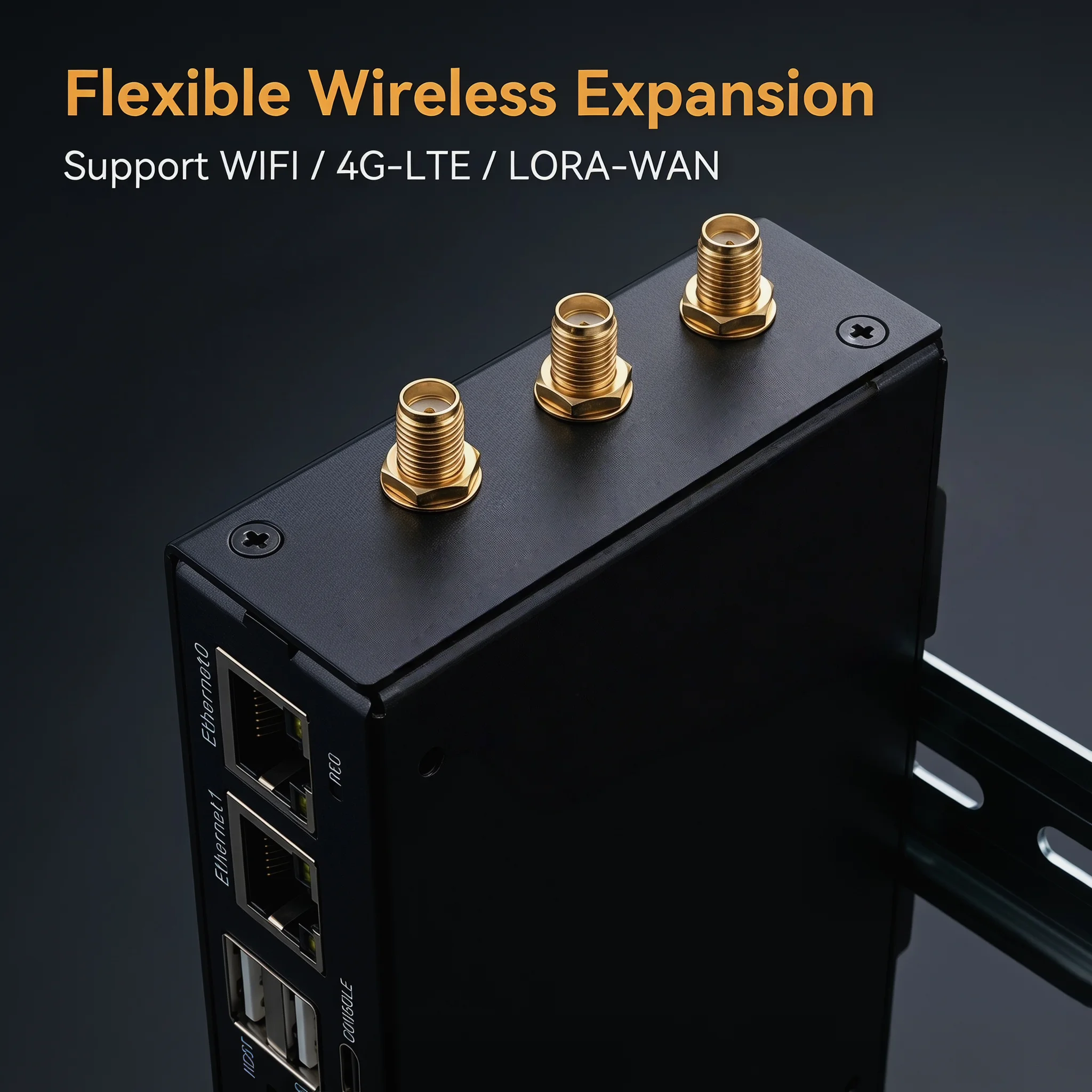 TM-CP2B Ubuntu24.04 오픈소스 4G-LTE Modbus TCP/IP RS485 CANFD GPIO 이더넷 DIN 레일 IoT 산업용 게이트웨이 (…