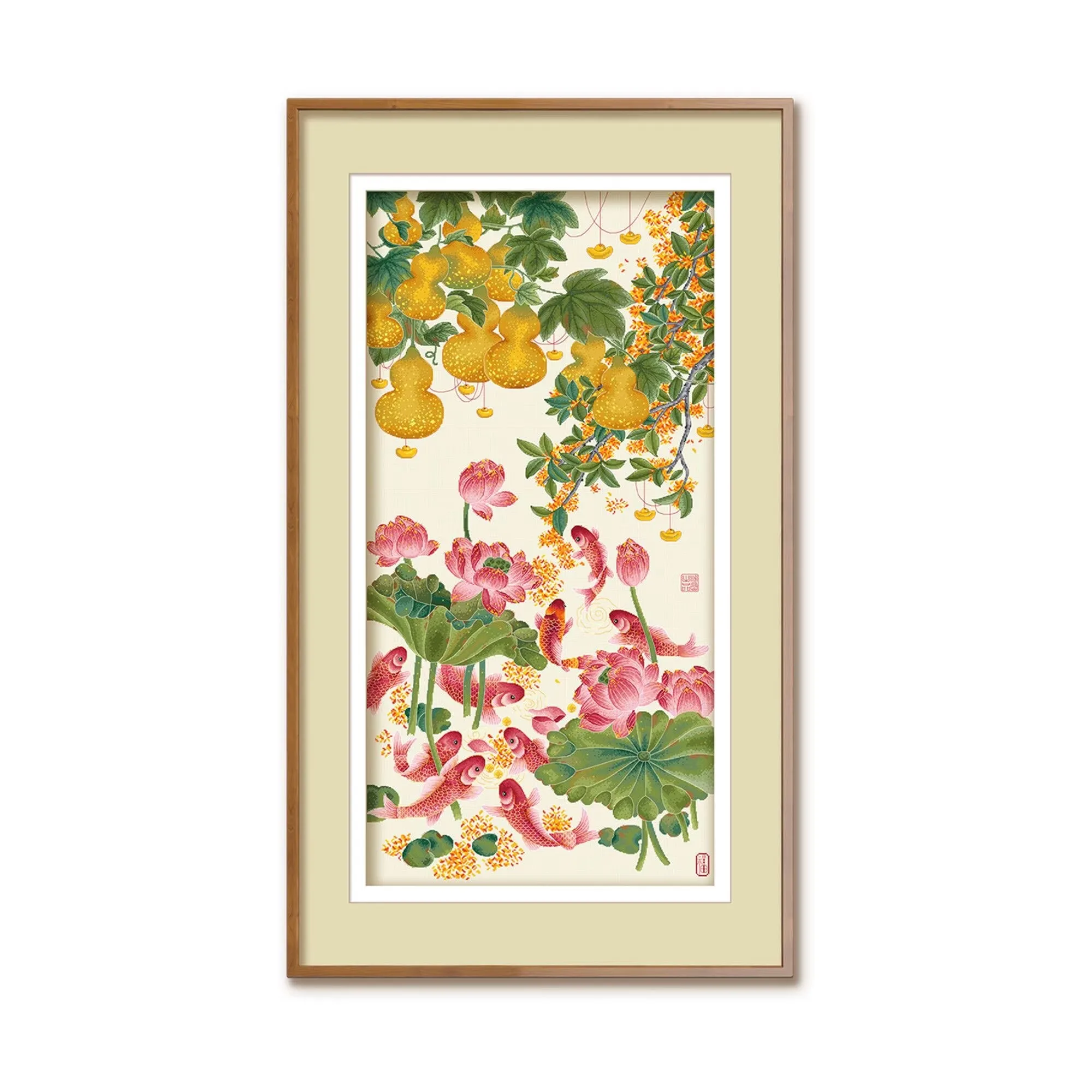 

KS ecological threads 14CT 11CT 9CT Fishes Printed Kit Cross Stitch Embroidery DIY Needlework Set Home Decor Crafts 60 Colors