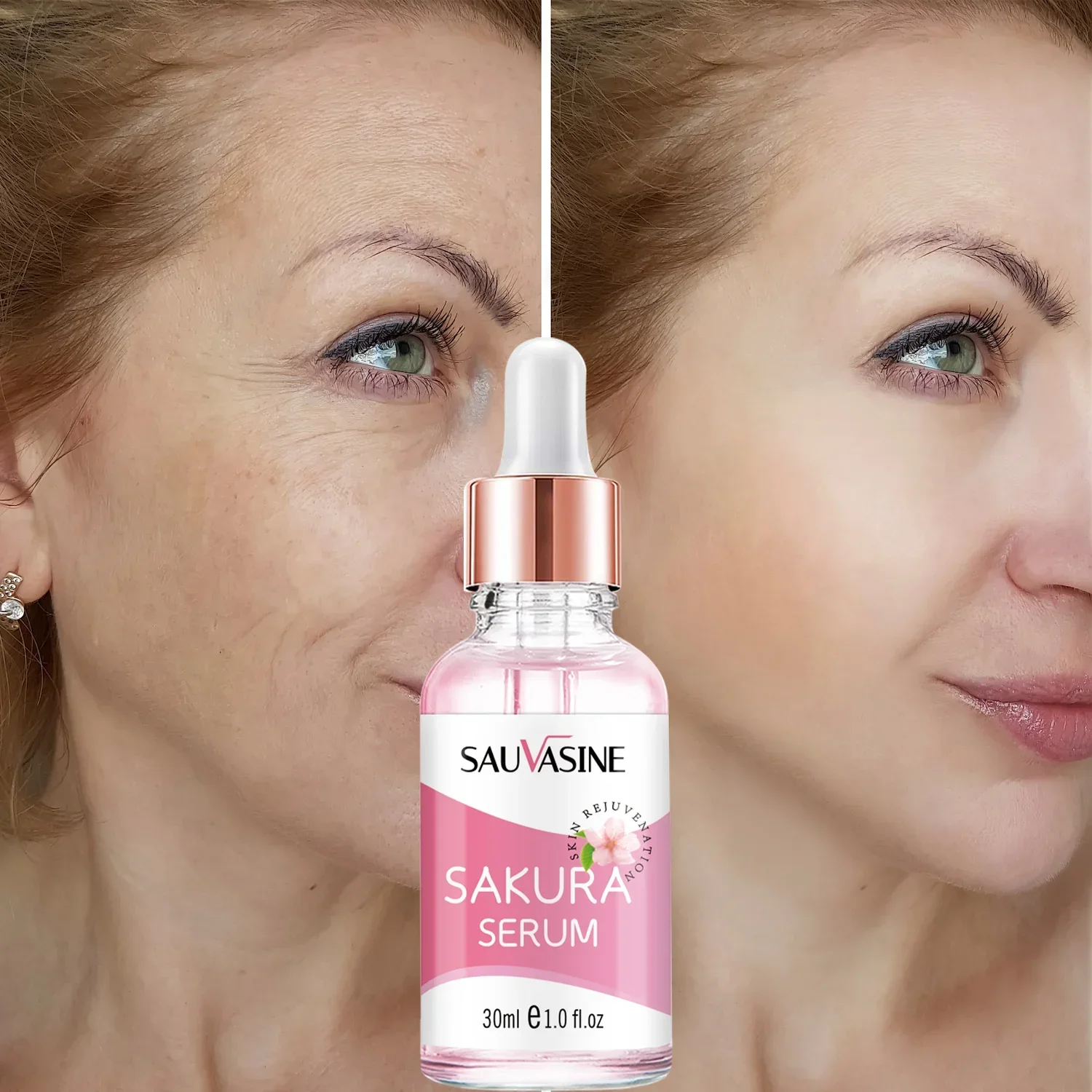 Sakura Serum Glutathione Skin Whitening Essence Anti Aging Shrink Pores Tightening Repair Skin Face Moisturizing Face Serum