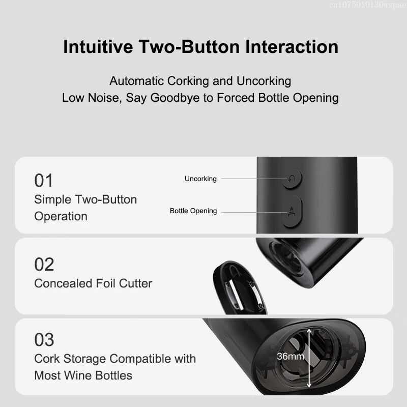 Электрический штопор Xiaomi Mijia, автоматическая открывалка для вина, пива, красного вина, с ножом для фольги, кухонные аксессуары