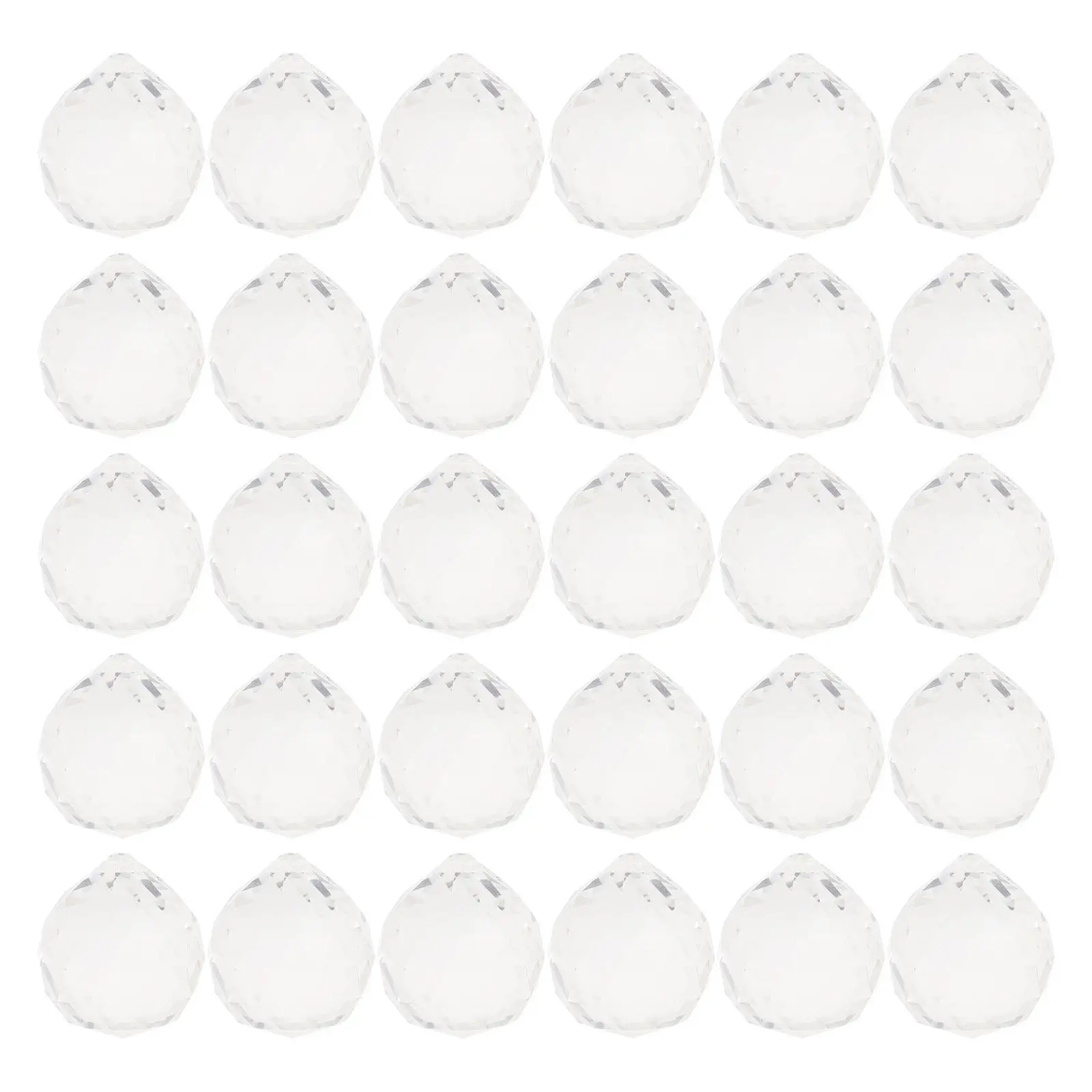 

30Pcs Crystal Sun Catcher Balls High-Transparency Prism Beads for Window Hanging Decor Sun Catchers Indoor Living Room Bedroom