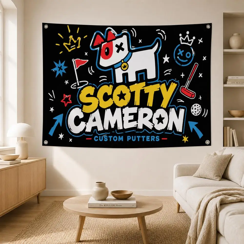 Golf Brand Scotty Cameron Flags Home Yard Garden Wall Hanging Flag Indoor Outdoor Banner Decor for Patio Backdrop Art