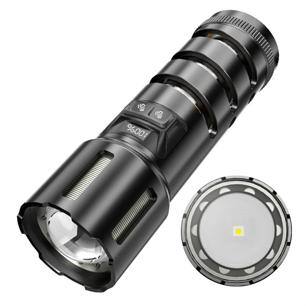 Flashlight High Lumens Rechargeable Flashlight Portable Flashlights Pocket-Sized Lighting Lamp 30W LED Super Bright Flash Light