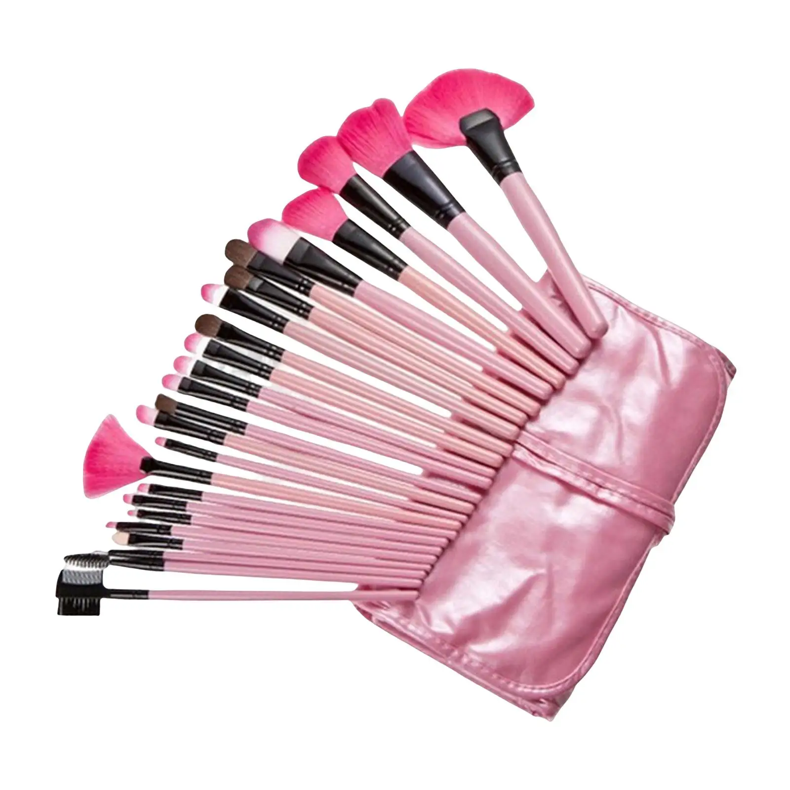 

24Pcs Makeup Brush Set Shadows Brush Foundation Brush with Roller Bag Cosmetics