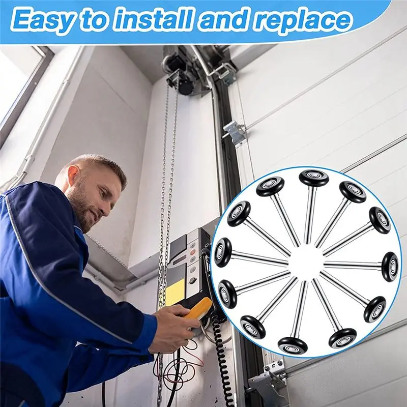 2026 New 12 Pack Nylon Garage Door Roller 2 Inch Quiet Garage Rollers Bulk 6200Z Replacement Garage Door Roller