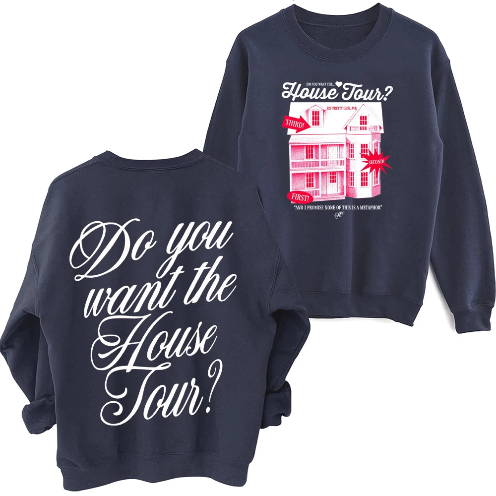 سويت شيرت سابرينا كاربنتر هل تريد جولة البيت هاراجوكو بياقة دائرية وأكمام طويلة وغطاء للرأس كبير الحجم #5