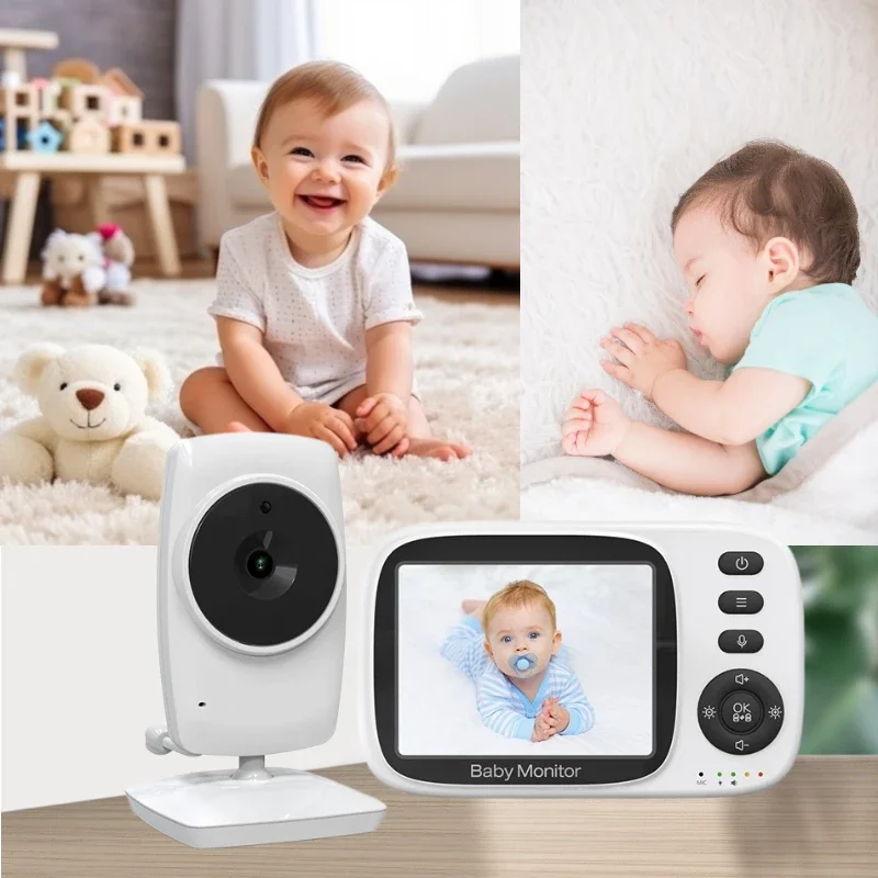 MC632A 3.2 inch Wireless Video Color Baby Monitor Baby Nanny Security Camera Two-way audio Night Vision Temperature Monitoring
