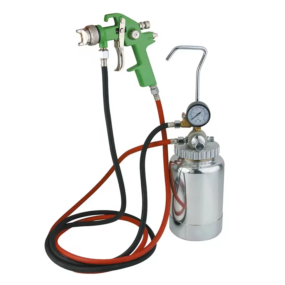 

PO-002B professional pneumatic 2L paint tank H827 painting spray gan kit