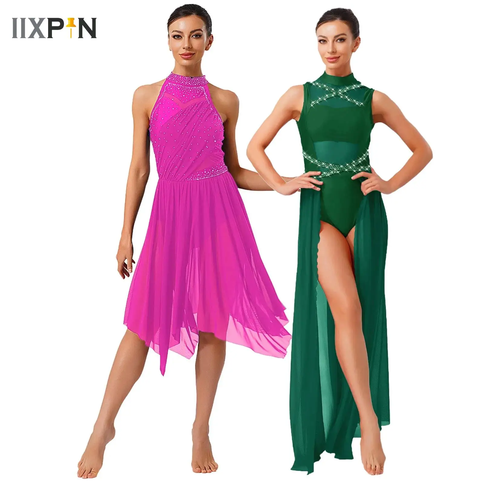 

Women's Sleeveless Praise Dance Dress Loose Fit Full Length Liturgical Ballet Lyrical Dancewear Modern Performance Costume