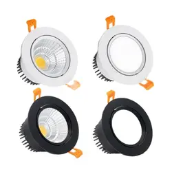 Moderno regulável embutido cob spot light loja comercial casa led céu lanterna holofotes para baixo luz