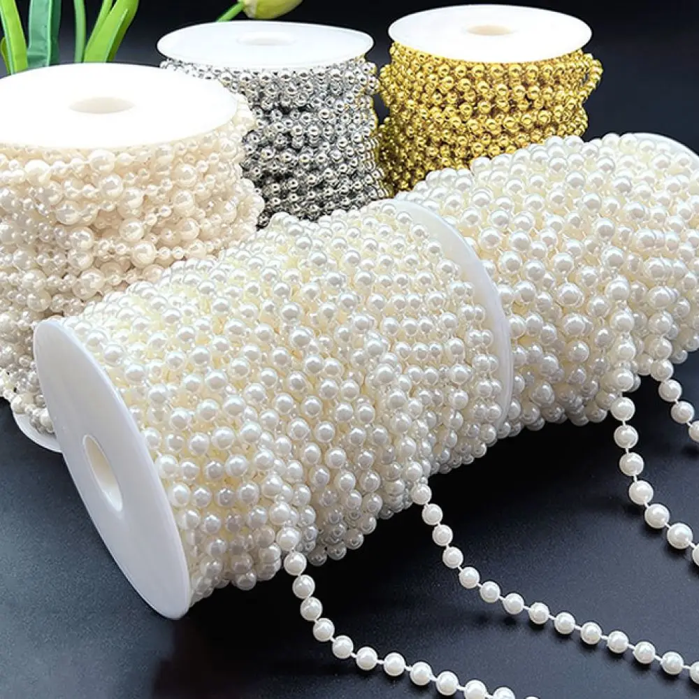 Elegant Pearl Garland String For Wedding Celebration DIY Craft Materials Flexible Bead Chain Home Decor