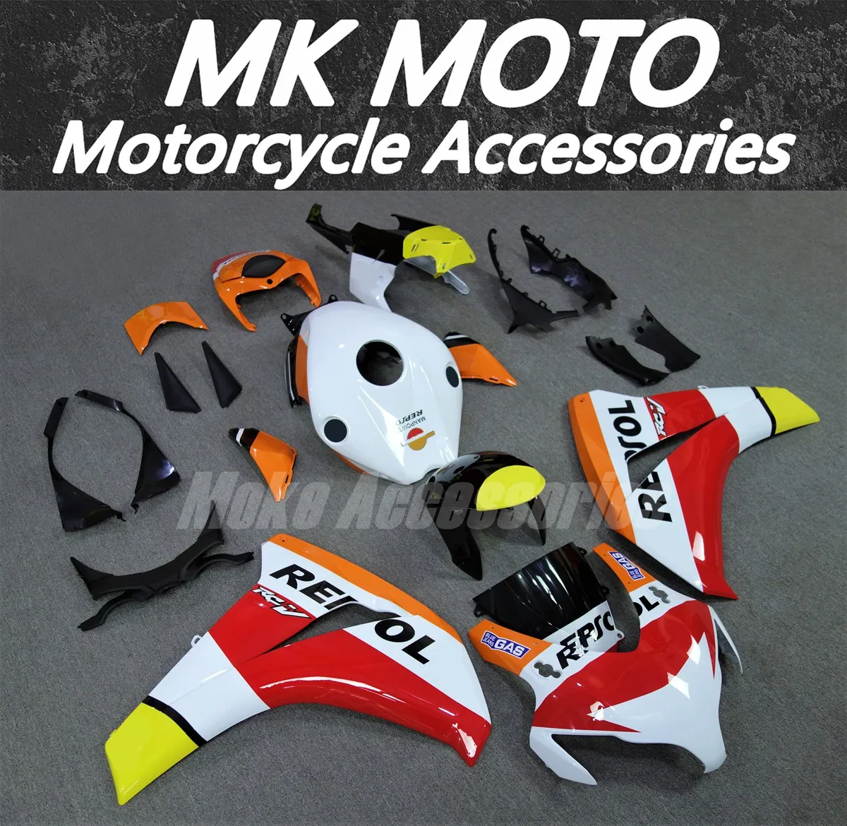 Motorcycle Fairings Kit Fit For Cbr1000rr 2008 2009 2010 2011 Bodywork Set 08 09 10 11 High Quality Injection New White Orange