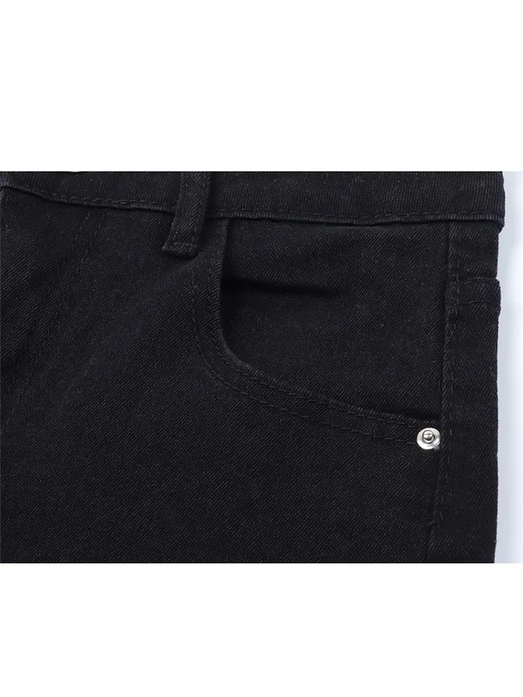 Sexy Slim Summer Women Denim Shorts 2022 New Gothic Black High Waist Short Jeans Y2K Streetwear Female Lace Up Bandage Hot Pants