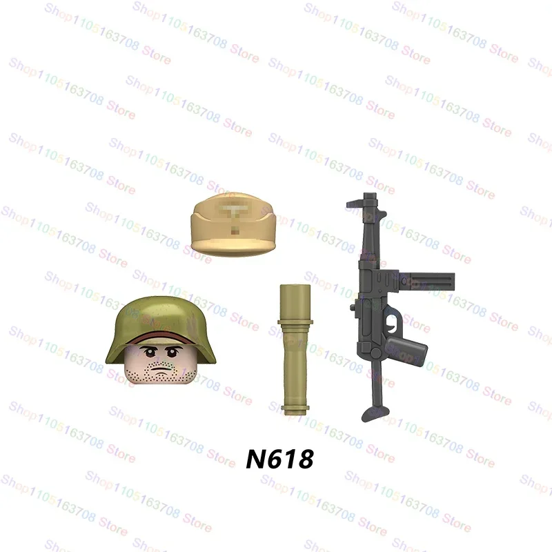 소련 군사 보병 군단 블록 모델 미니 액션 인형 장난감 헬멧 모자 액세서리 선물 N617
