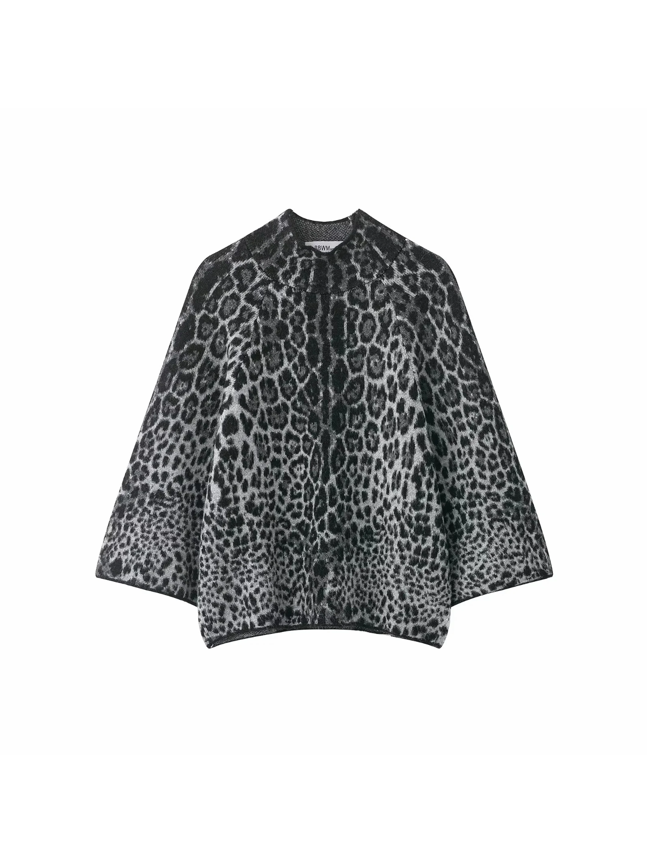 

Women New Knitted Leopard Print Top Pullover Regular Fit Long Sleeve Street Style Trendy Knitted Pullover