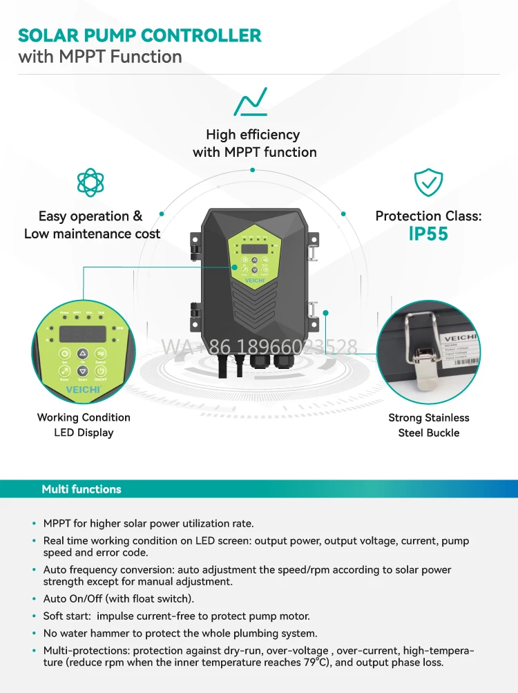 

Solar Agriculture Water Pump for Farming Irrigation 1Hp Ac Dc Solar Water Pump 750Watts