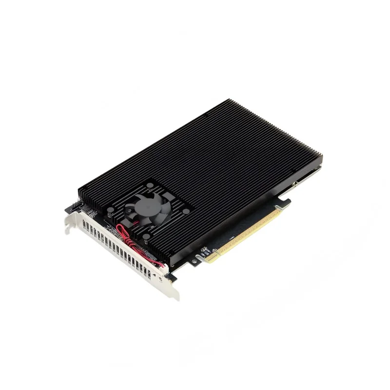 Four disc M.2 plx8747 silent full height/half height PCIe expansion card with no splitting support for FlyCow