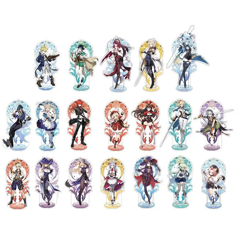 

Genshin Impact Mondstadt Theme Series Character Desktop Decoration Figures Merch Stand Collection Acrylic Ornament Pendant