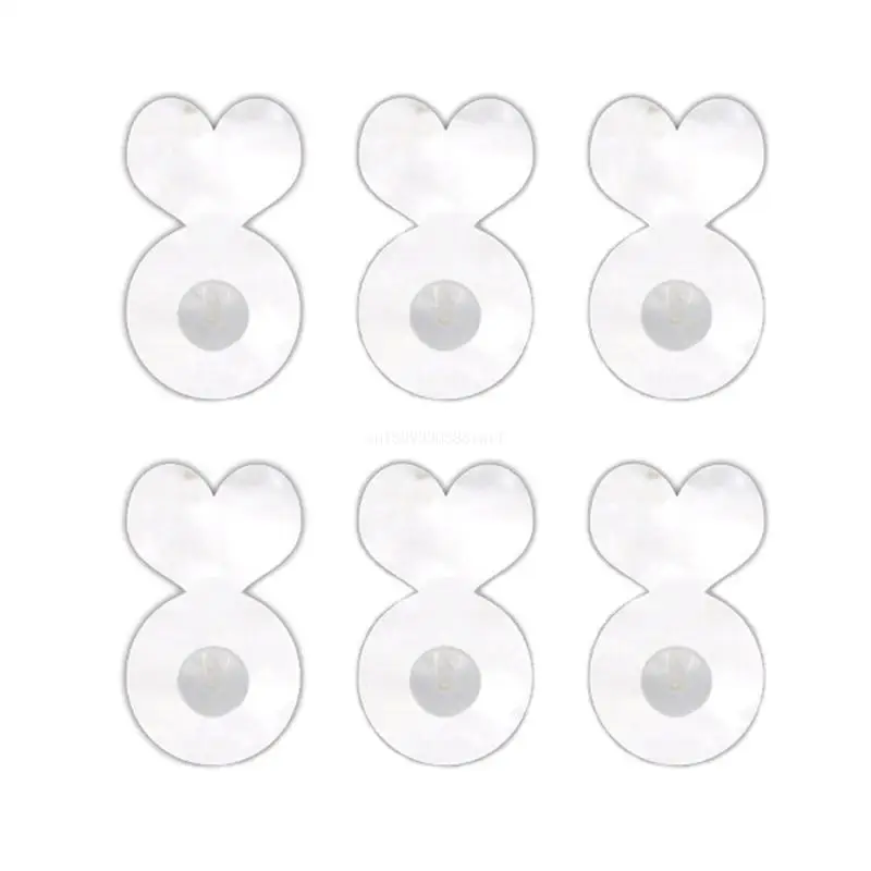 Pack of 6 White Earring Lifter Set Easy to Use Earplug Earring Clasps Supports Dropship