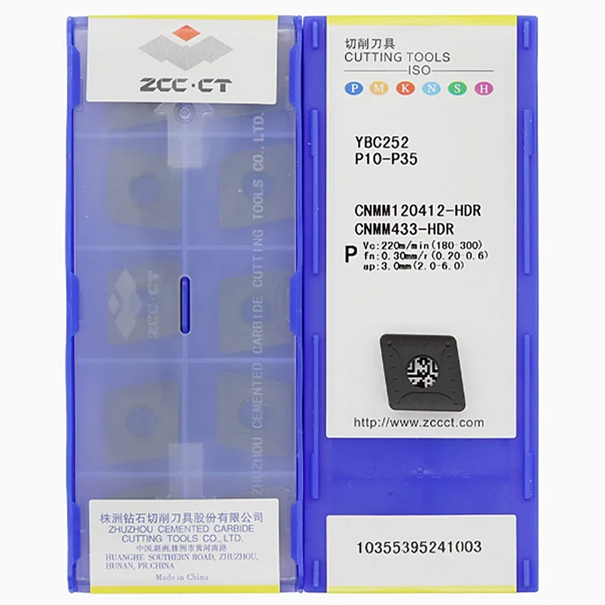 

CNMM120412-HDR YBC251/CNMM120412-HDR YBC252/CNMM120412-HDR YBC351 ZCC.CT CNMM433HDR CNC carbide inserts Turning insert 10pcs/box