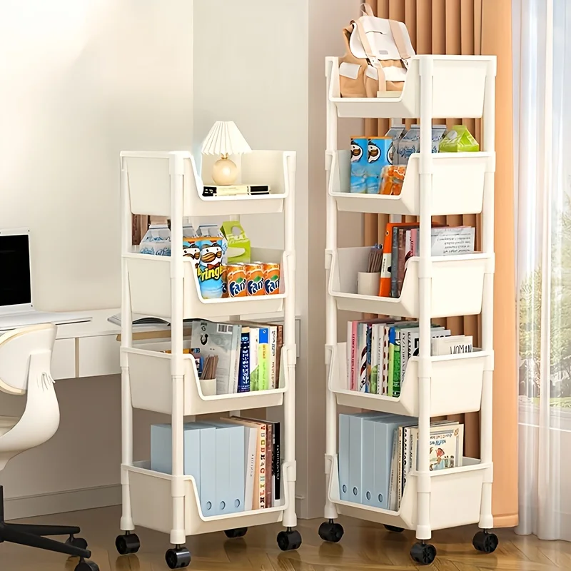 5-layers With wheels storage shelves，bathroom organizers and storage，storage cabinet，rolling cart，use for home and kitchen