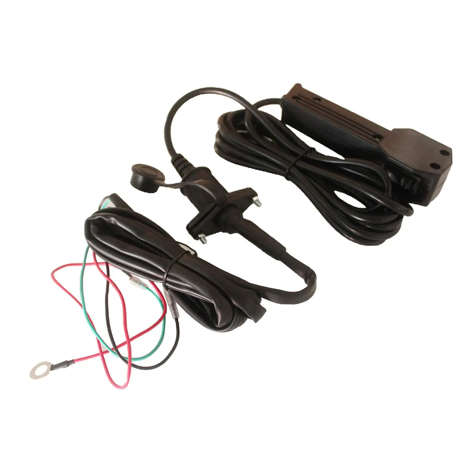 Kit de cabrestante de actualización de conversión de Cable de Control remoto con interruptor basculante ATV negro