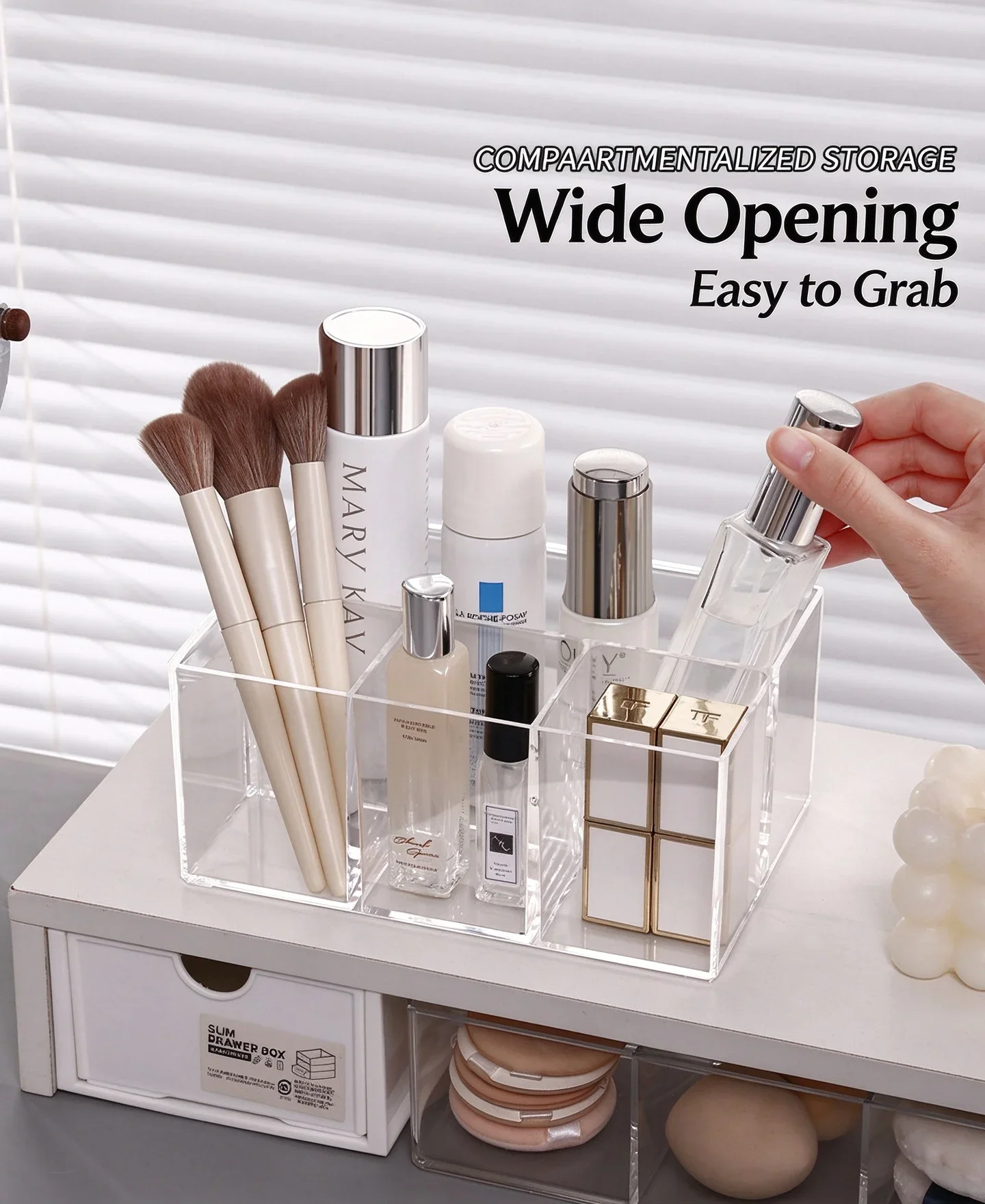 Pen Holder Transparent Storage Box Desktop Pen Holder Simple Style Student Stationery Storage Rack