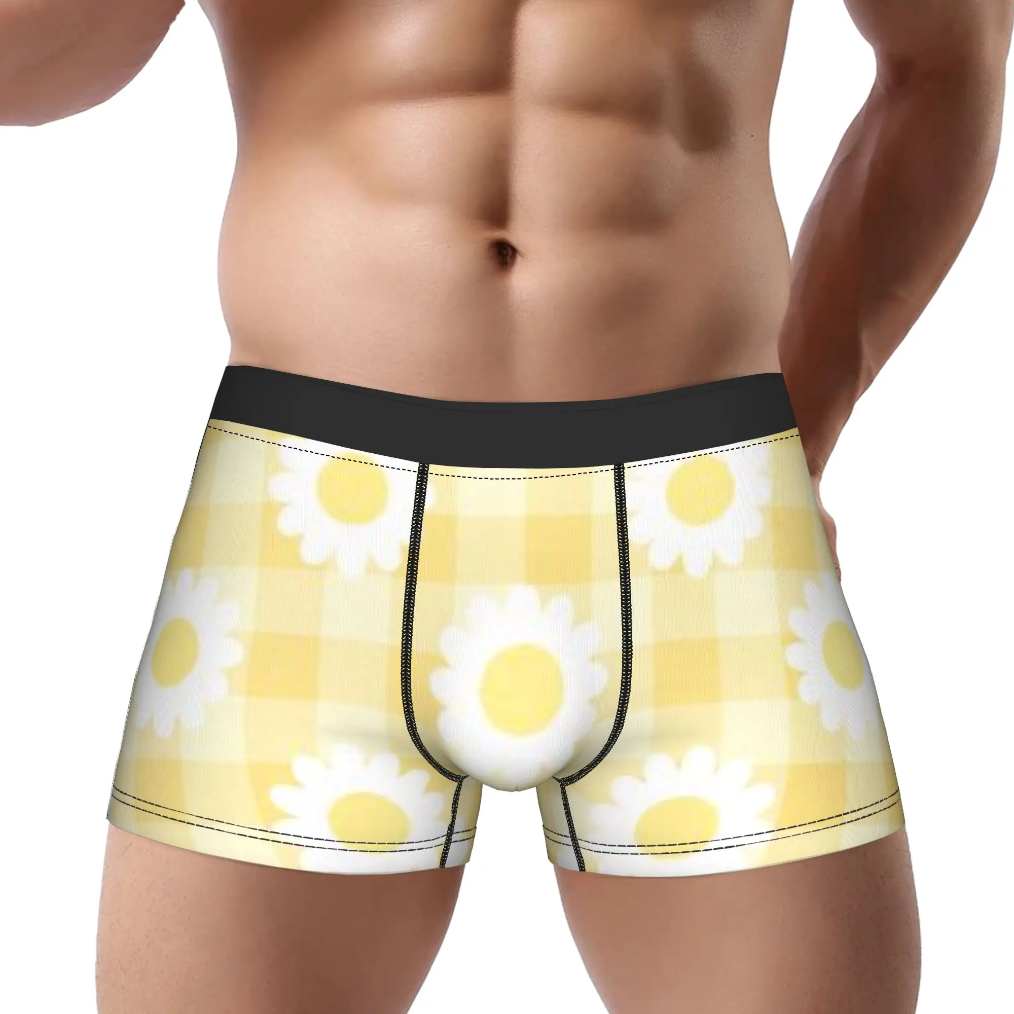 Check Pattern (12) Checkerboard Underpants Homme Panties Men's Underwear Comfortable Shorts Boxer Briefs