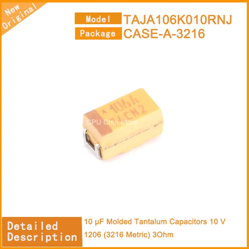 20Pcs/Lot New TAJA106K010RNJ  TAJD107K016RNJ TAJB106K016RNJ TAJD227K010RNJ TAJB107M010RNJ  10V 16V Molded Tantalum Capacitors