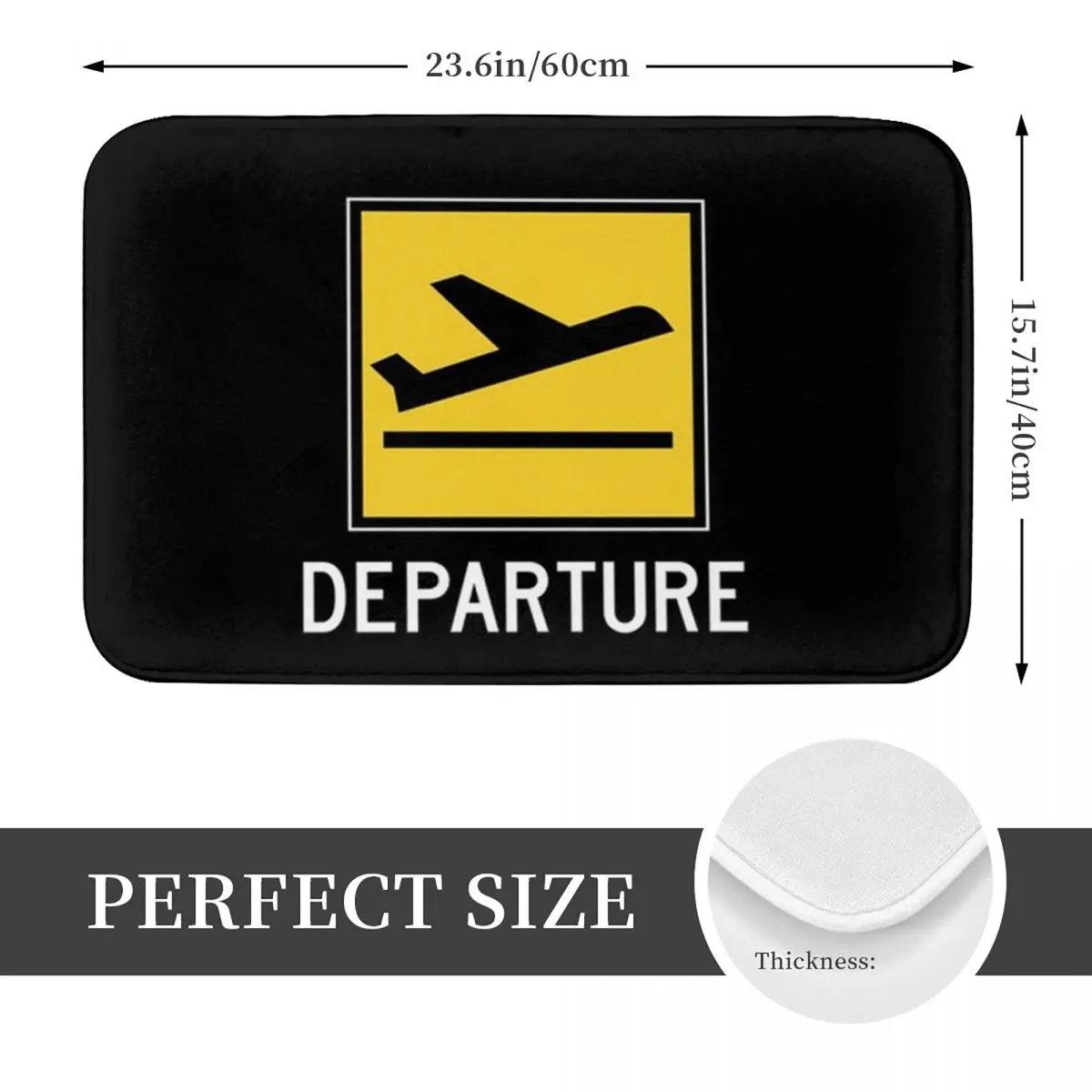 Airport Departure Doormat Non-slip Super Absorbent Bathroom Floor Mats Home Entrance Rugs Kitchen Bedroom Carpet Outdoor Footpad