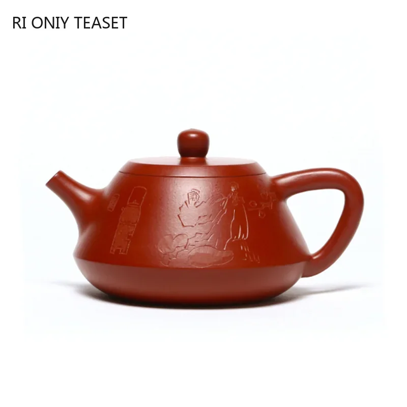 

180ml Chinese Yixing Purple Clay Teapot Raw Ore Dahongpao Mud Stone Scoop Tea Pot Beauty Tea Infuser Kettle Zisha Tea Set