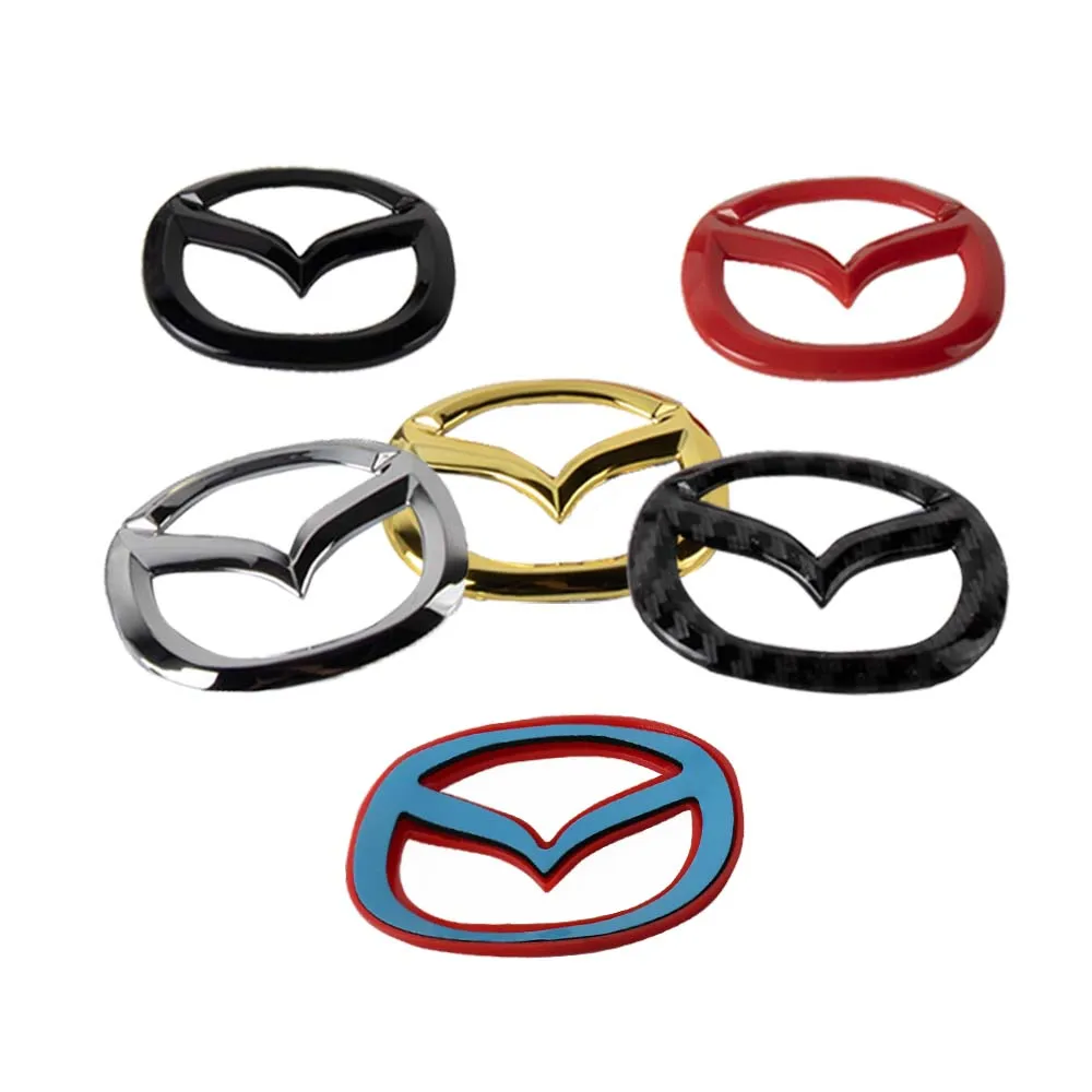 Car Badge Styling Decoration Steering Wheel Rings Stickers Carbon Fiber Covers For Mazda For VW Golf Polo Scirocco Passat Tiguan - view 3