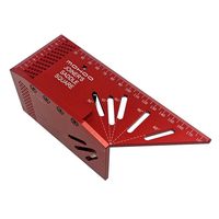 Aluminum Alloy Woodworking Saddle Layout Square Gauge 3D 45 90 Degree Mitre Angle Measuring Template Tool Carpenter Layout Ruler