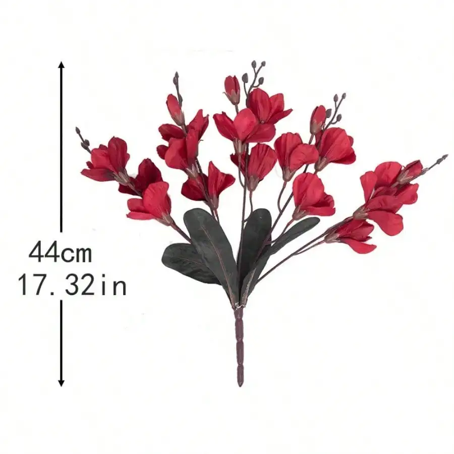 5 Gabeln 20 Köpfe Künstliche Blumen Herbst Magnolia Home Decor Blumendekoration Gefälschte Weihnachten Hochzeit Zubehör Home Decor – Detail 7