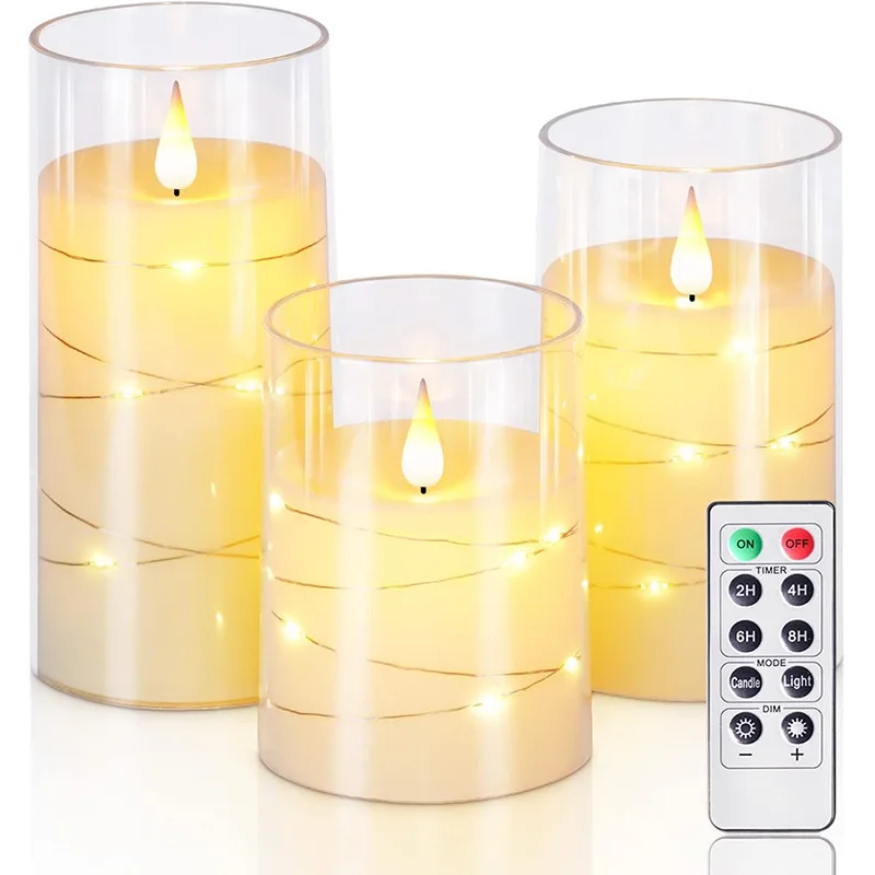 LED Candle Lights Electronic Flameless Candle Lamp With Remote Control For Birthday Christmas Halloween Wedding Party Decoration