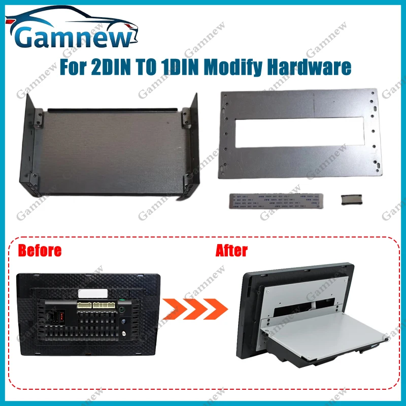 

9 inch 10inch Android Radio 2DIN TO 1DIN Modify Hardware Back Cover Mount Bracket Car stereo 2 DIN Refit 1 DIN Accessories Part