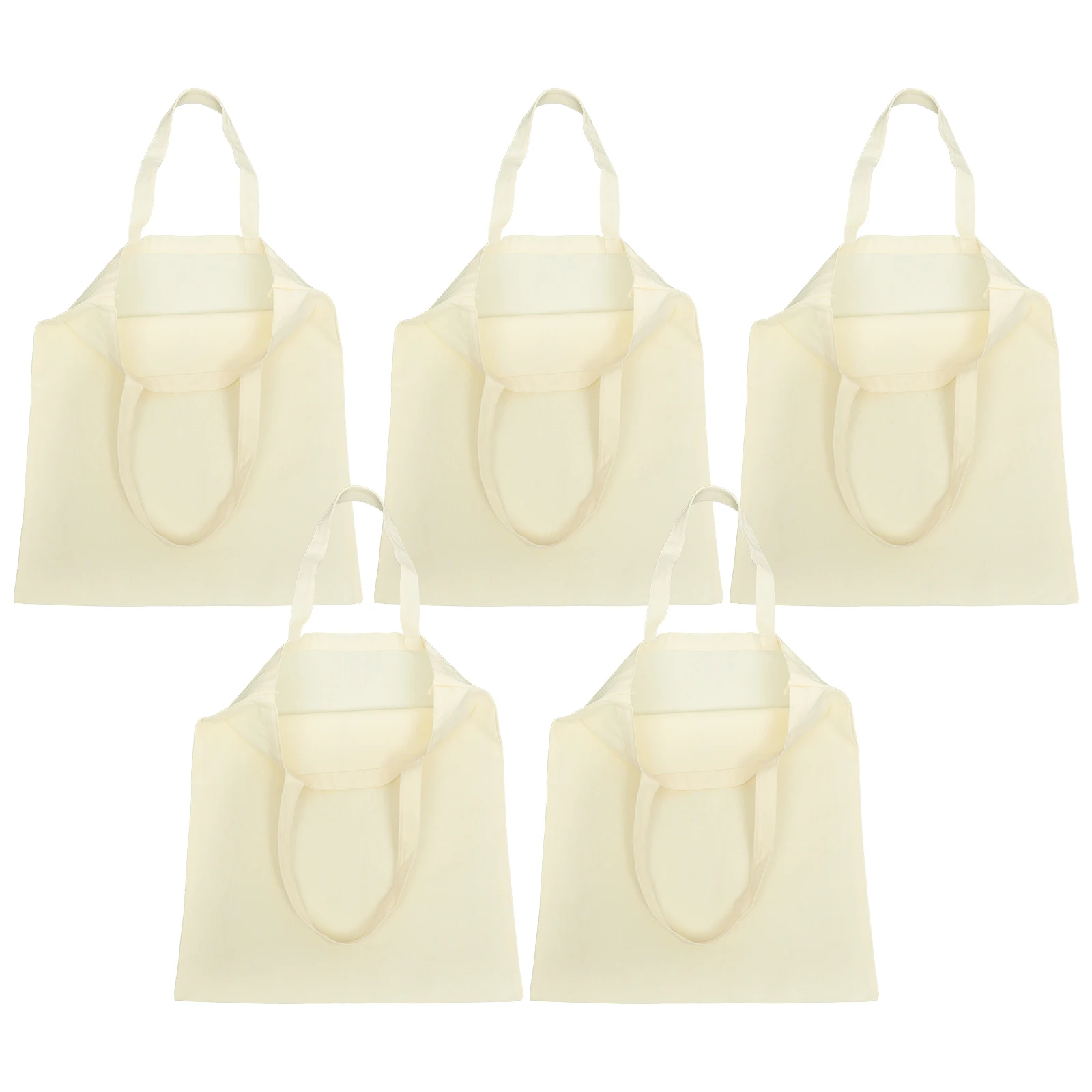 

5pcs Blank Shopping Bags Canvas Tote Large Capacity Heat Transfer Printing Women Shoulder Bag Grocery ToteReusable