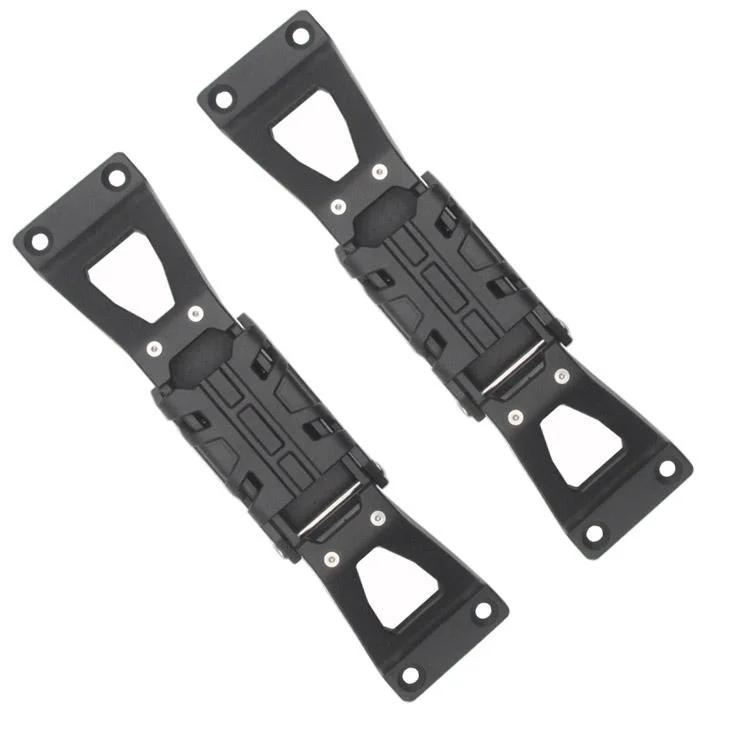 For 2 PC Foot Peg Pedal Climbing Plate Alu Alloy Door Hinge Step Pedal for Jeep Wrangler JK JL 2007-2023