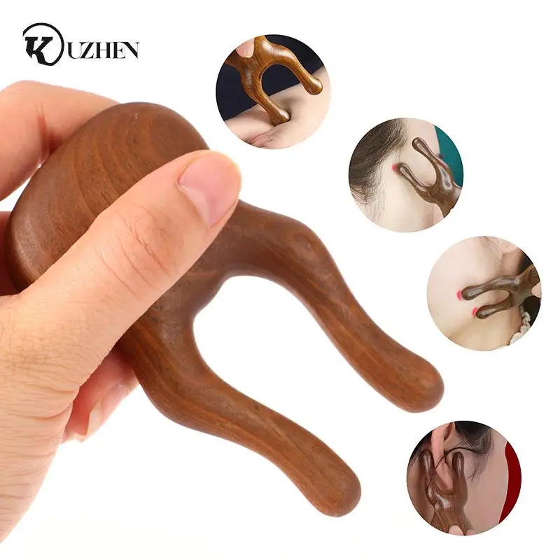 

Natural Sandalwood Nose Massage Promote Blood Reduce Puffiness Nose Lifting Gua Sha Tool Eyes Facial Scalp Meridian Massage