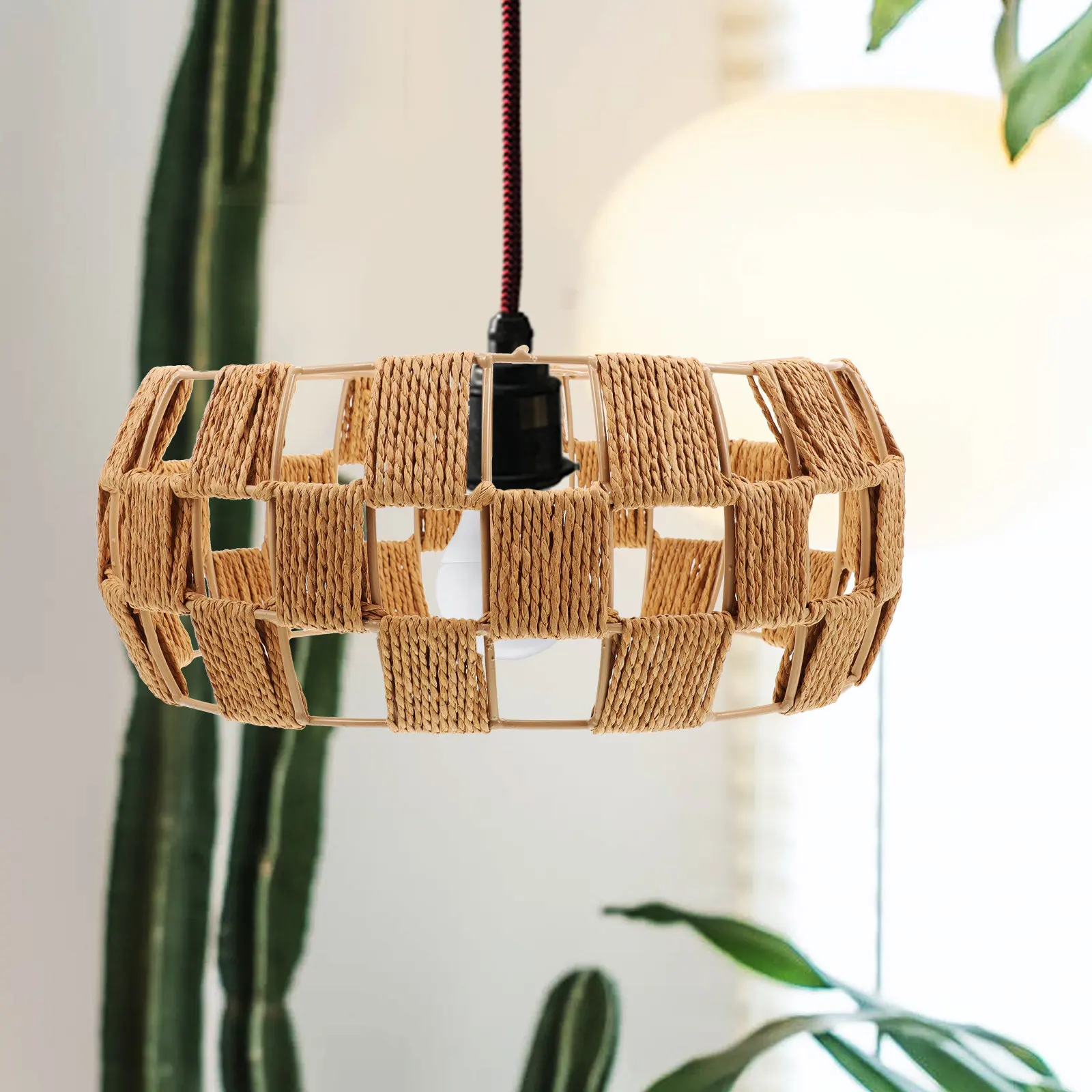 Retro Creative Lamp Shade Ceiling Light Shade Indoor Light Cover Paper Iron Lampshade for Living Room Dining Room