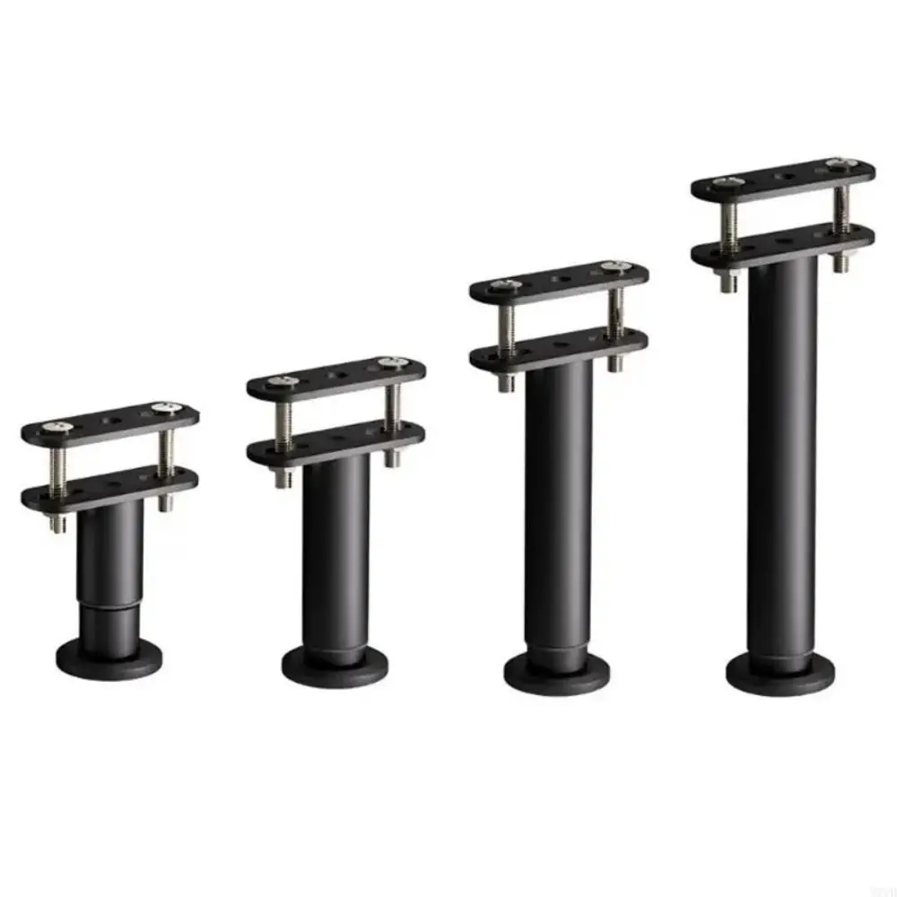 Adjustable Bed Frame Support Legs Metal Heavy Duty Bed Slats Support Legs Black Load-bearing Furniture Legs