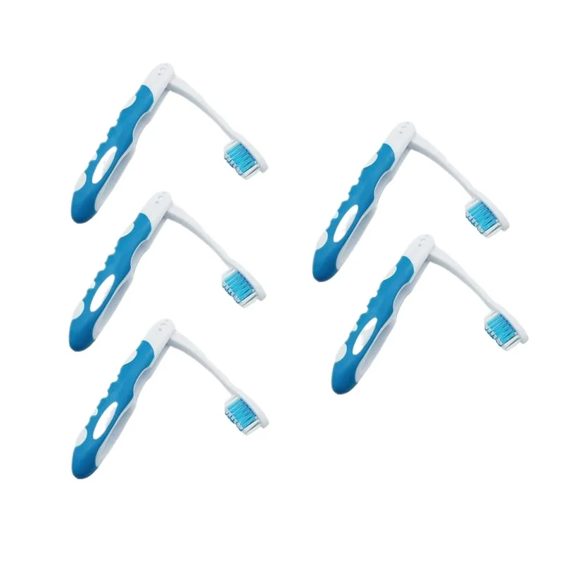 Folding Microfiber Toothbrush 5 10pcs Soft Rubber Bristles Portable Couples Travel Kit for Camping Hotel