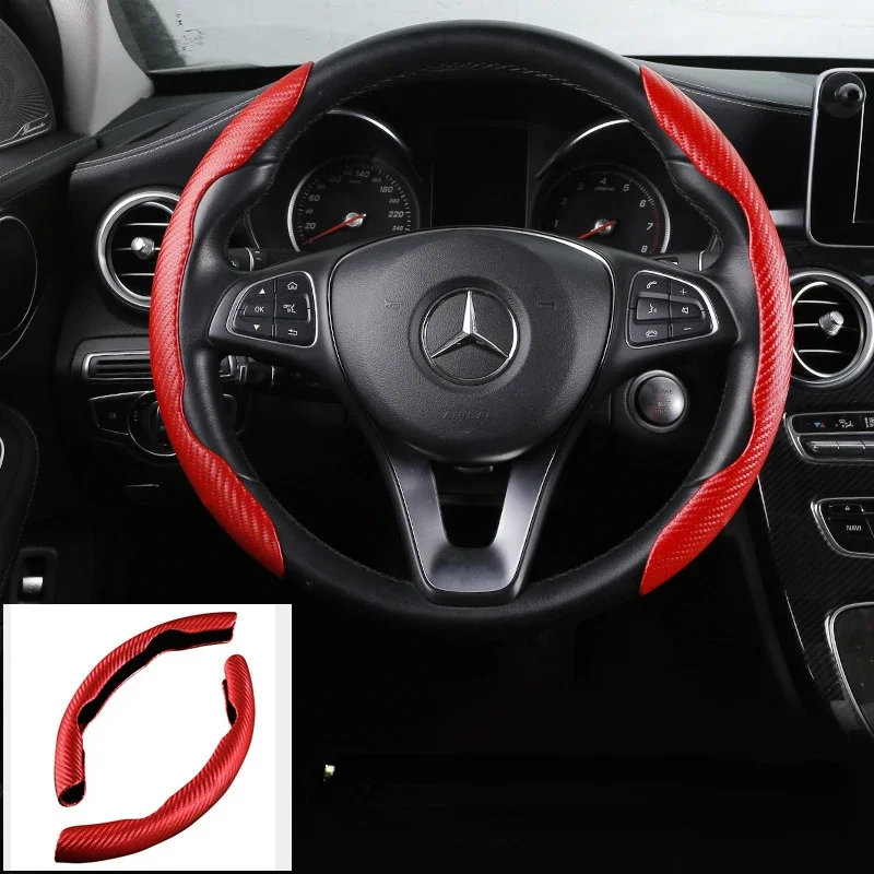 CarFriend Car Steering Wheel Cover Suede Sweat Absorbing Four Seasons General Car Anti Slip Handle Protective Cover Decoration