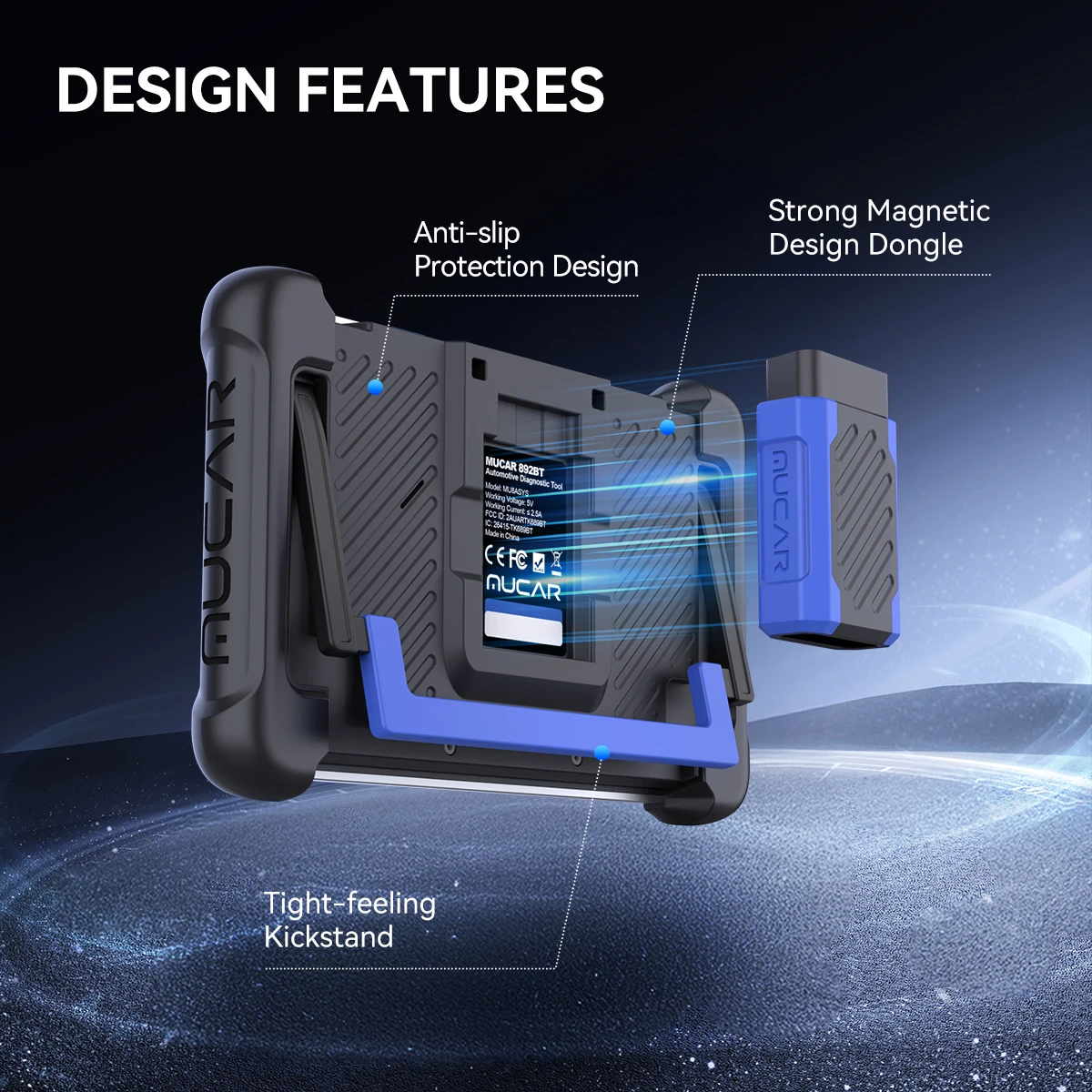 MUCAR 892BT AI Diagnostic Tools CANFD OBD2 Scanner Full System DOIP Automotive Tool ECU Coding 35 Reset Lifetime Free Update