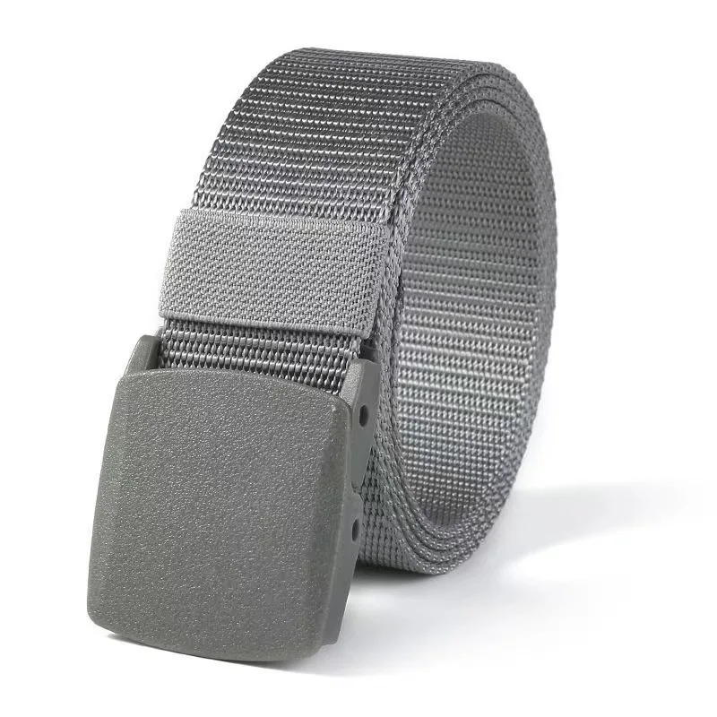 Men Female Belts Military Nylon Adjustable Belt Men Outdoor Travel Tactical Waist Belt with Plastic Buckle for Pants 120cm view 3