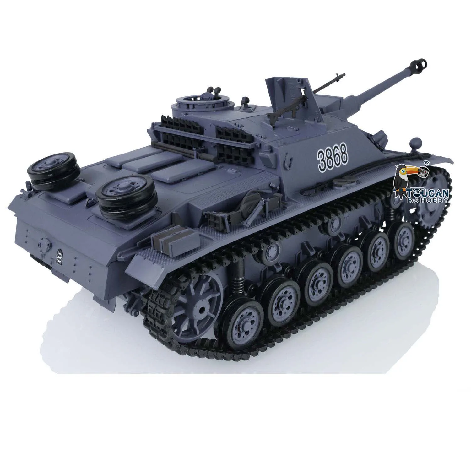 7.0 Plastic Stug III RTR RC Tank 2.4G Henglong 1/16 Scale Model 3868 Military Vehicle for Hobbyists TH17419-SMT4 - view 5
